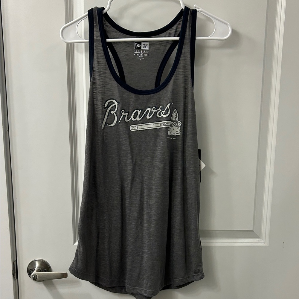 Women's Gray Atlanta Braves Tank Top (medium)
